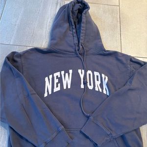 JOHN GALT BRANDY MELVILLE BLUE NEW YORK HOODIE